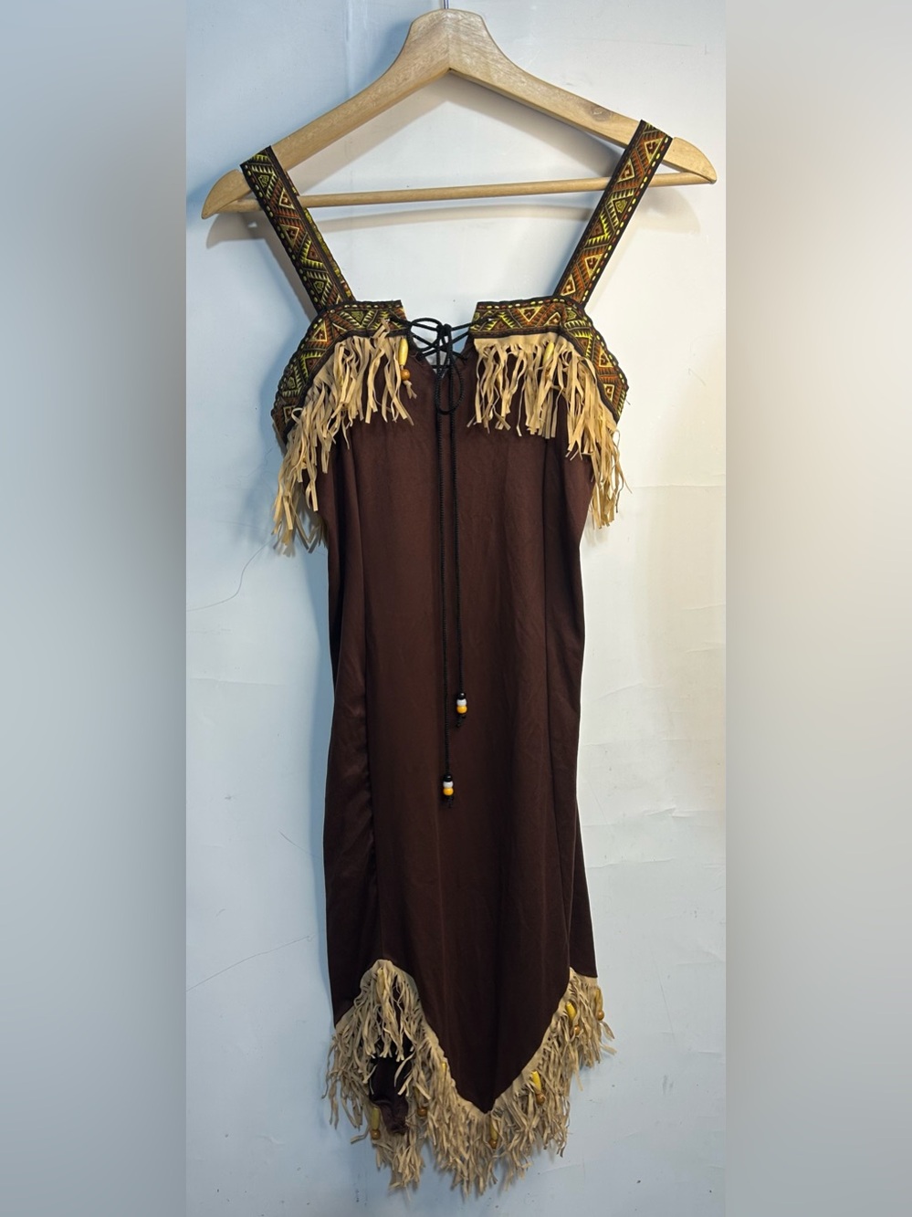 California Costumes Indian Princess Fringe Brown Costume Dress Teen Size 3-5